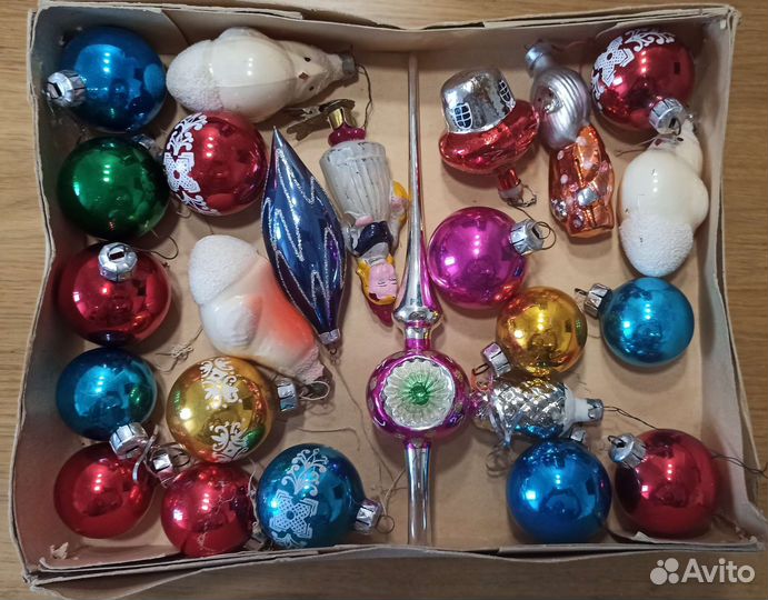 Набор ëлочных игрушек гдр 60-х годов