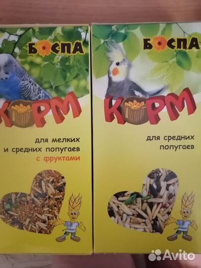 Корм для попугаев и грызунов