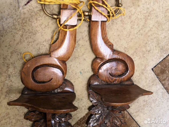 Бра, светильник. дерево. Авторские