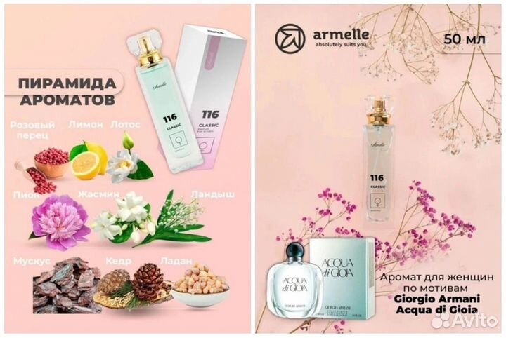 Духи Армэль№ 116 (Giorgio Armani - Acqua Di Gioia)