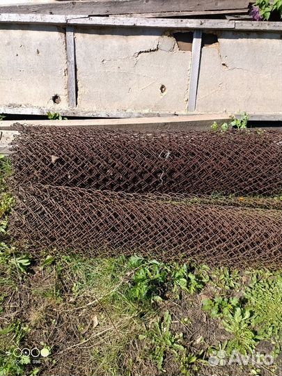 Сетка рабица для забора бу, длину не знаю
