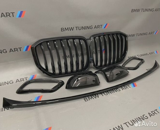 Решетка спойлер накладки зеркал выхлопа bmw X5 g05