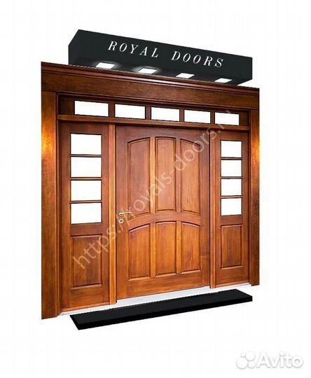 Парадная металлическая дверь массив дуба RD - 373