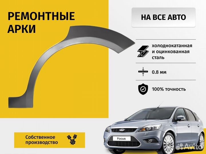 Ремонтная арка Kia Cerato 2 Седан