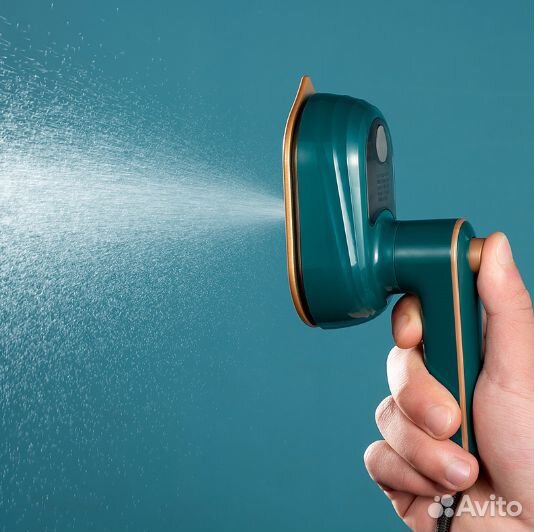 Пароочиститель портативный утюг, зеленый