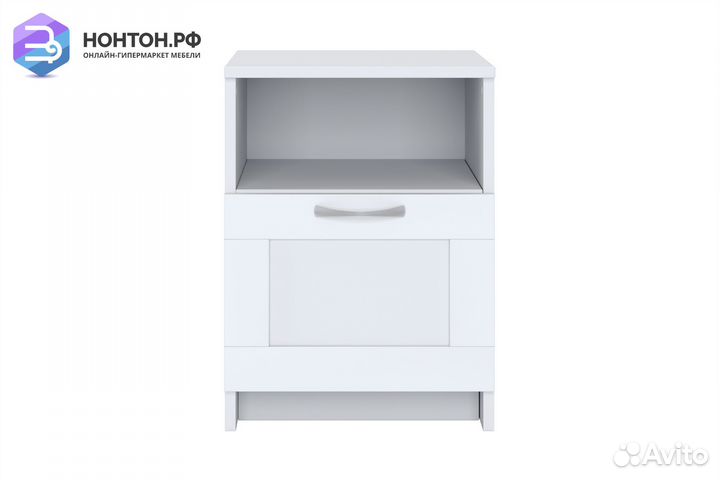Тумба прикроватная Сириус белая 1 ящик