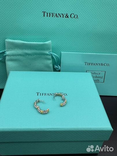 Серьги золотые Tiffany & Co