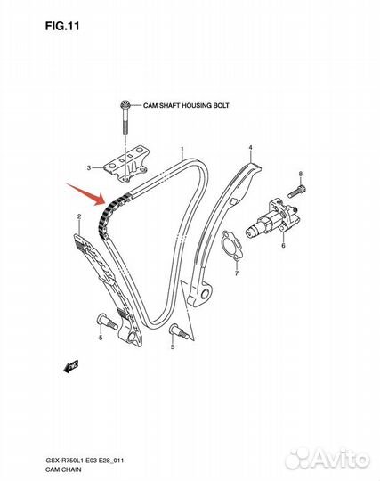 Suzuki Цепь грм GSX-R600/750