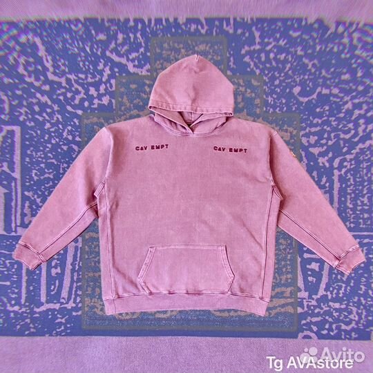 Худи Cav Empt малиновое для скейтеров