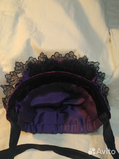 Бархатный бонет. ог 23- 24см