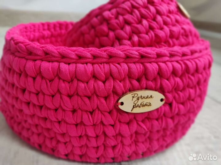 Корзина из трикотажной пряжи