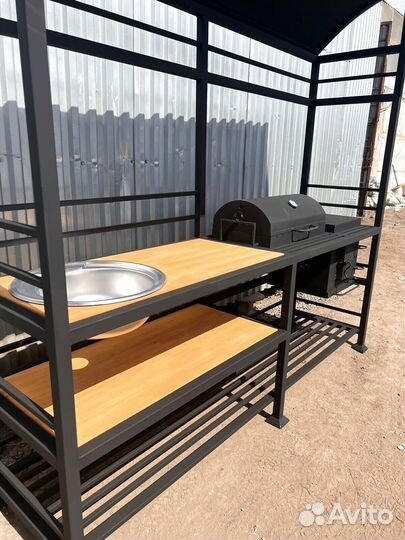 Мангал с мойкой