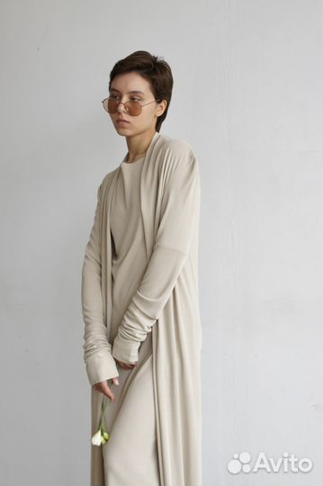 Платье макси И кардиган макси комплект