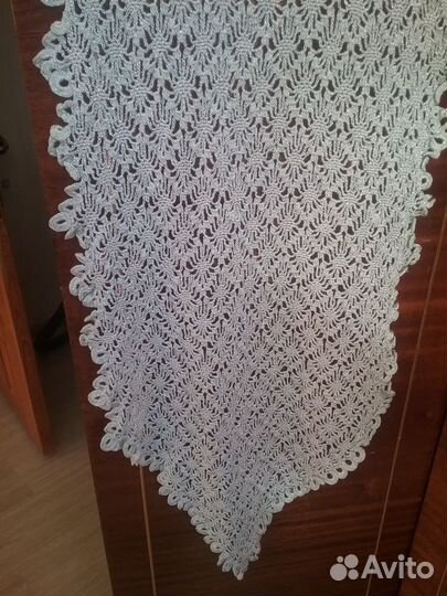 Серебряный кружевной палантин 50 см х 2м50см