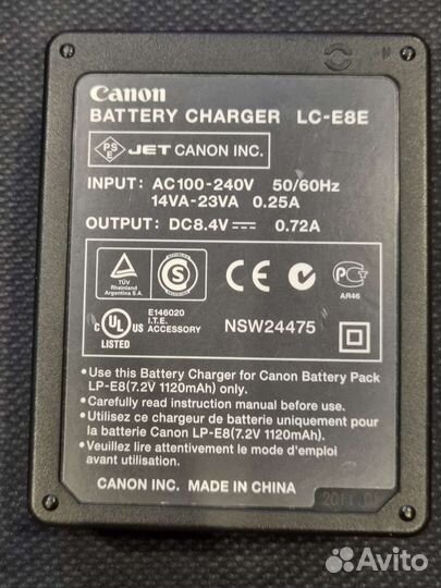 Зарядное фото canon, sony, Panasonic Original