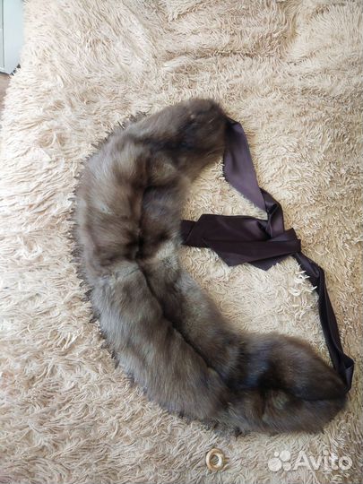 Меховой воротник соболь
