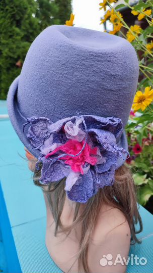 Шапка банная из натуральной мериносовой шерсти