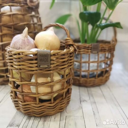 Плетеные корзины для кухни