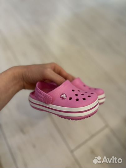 Сабо оригинал crocs для девочки C4 19 размер новые