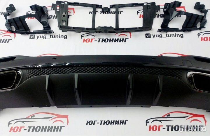 Диффузор GLE-class V167 63 AMG черный черыне