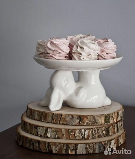 Блюдо- тортовница для красивой подачи «кролик»