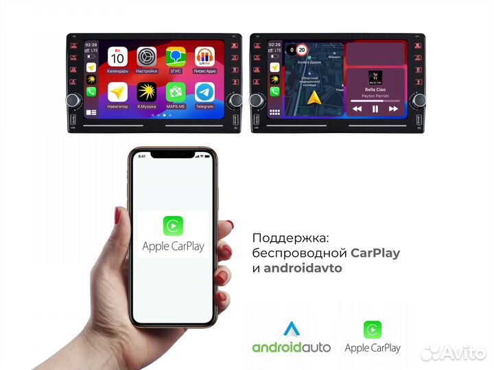 Магнитола SsangYong Action дорест LTE CarPlay 2/32