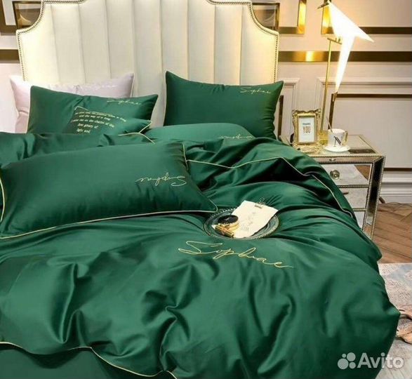 Постельное белье евро сатин жатка