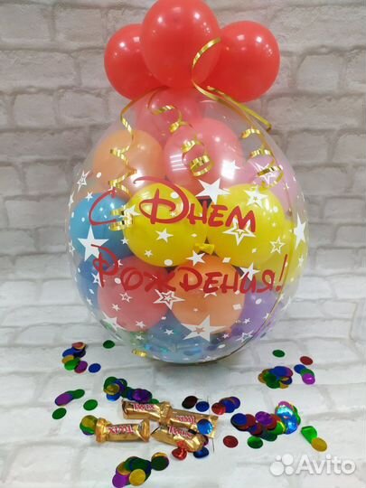 Воздушные шары с конфетами