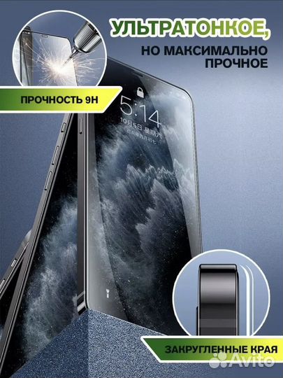 Защитное стекло iPhone 13/ 13 pro/ 14 антишпион