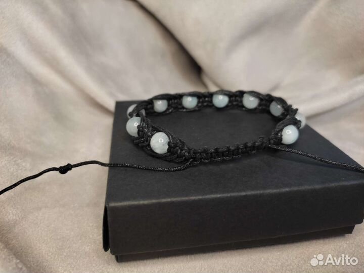 Браслет Шамбала аквамарин