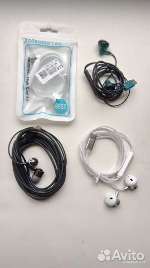 Проводные наушники type C