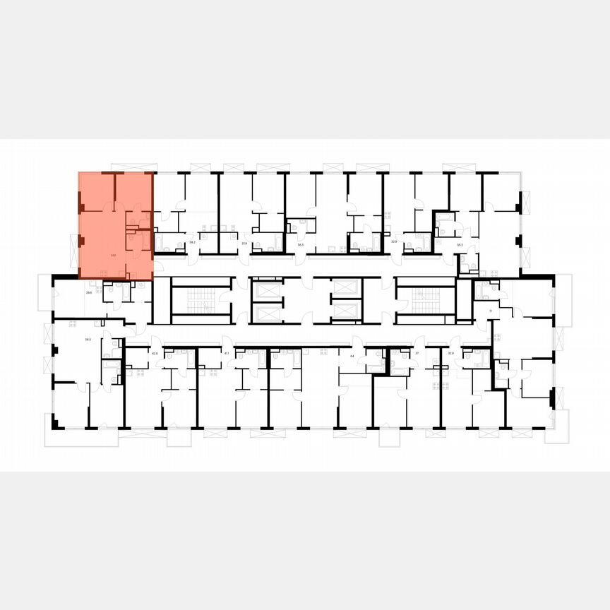 2-к. квартира, 54,8 м², 11/24 эт.