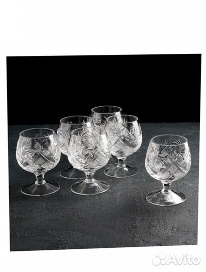 Хрустальные бокалы для коньяка