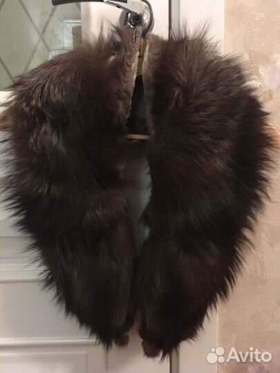 Меховой воротник из чернобурки