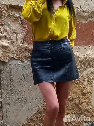 Юбка экокожа,42-44р