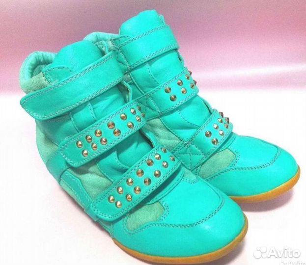 Ботинки для девочки 34 35 бирюзовые