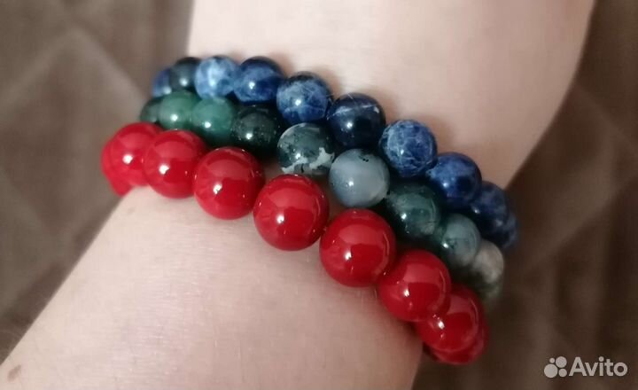 Браслеты из натуральных камней, новые
