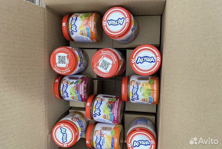 Детское питание фруктовое пюре Агуша