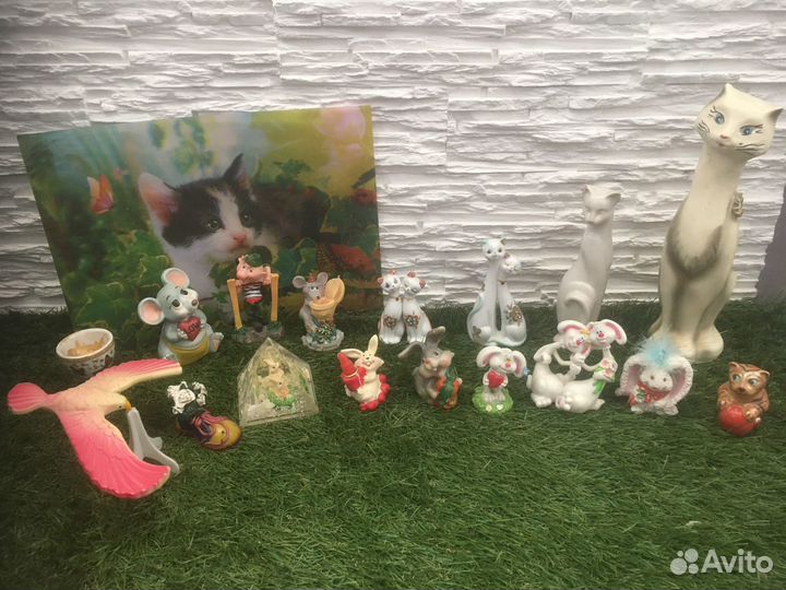 Статуэтки Кошки, Зайки, мышата и др