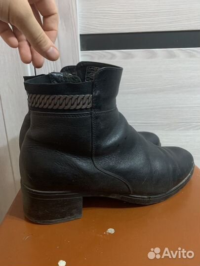 Полусапоги женские зимние натур кожа мех