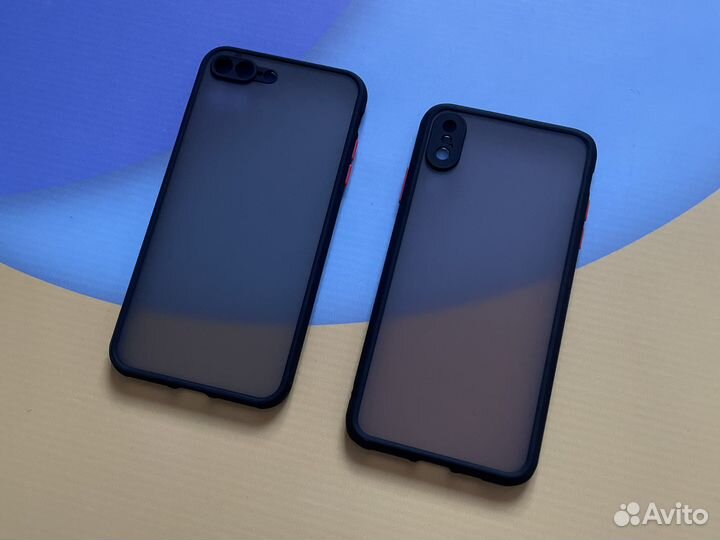 Чехол матовый противоударный на iPhone