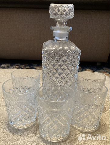 Графин + 5-ть стаканов, Чехословакия, 1985г