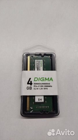 Оперативная память digma dgmas42666004S 4GB