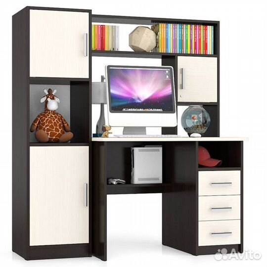 Компьютерный стол с колонкой ск-9 цвет дуб/венге