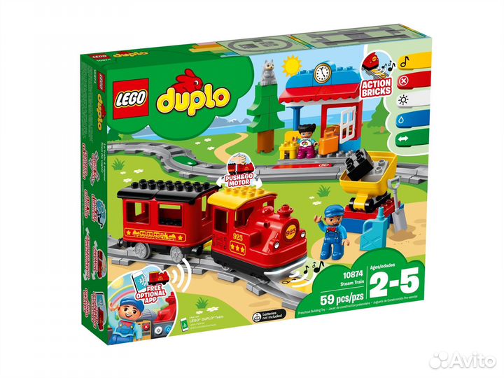 Lego duplo поезд, мост и переезд