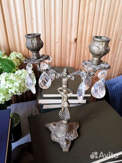 Подсвечник латунь