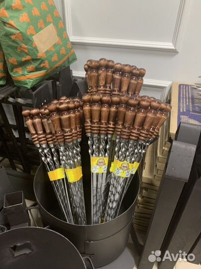 Шампура с деревянной ручкой