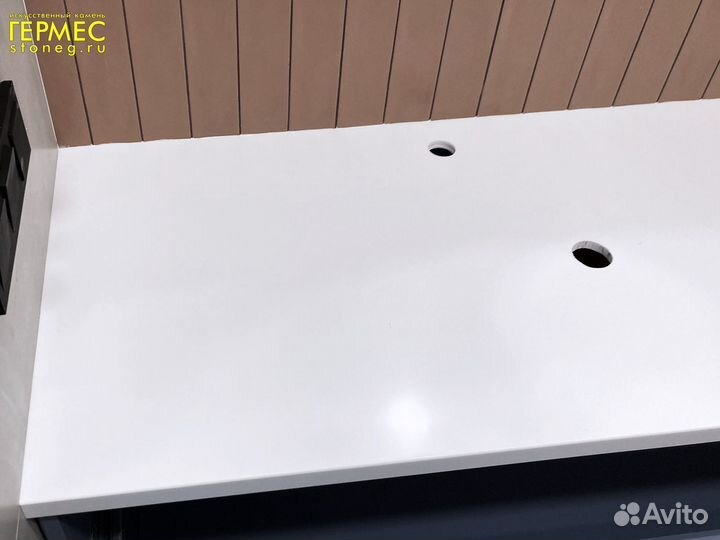 Hi-Macs белая столешница из акрилового камня м2