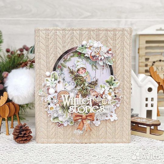 Зимний альбом ручной работы в стиле 