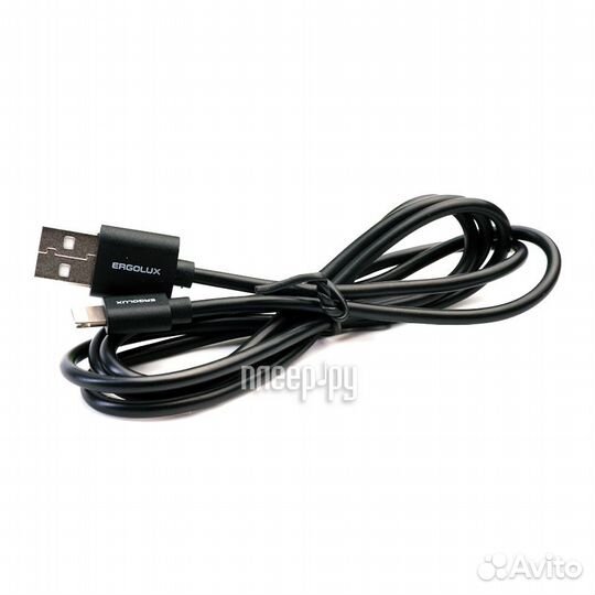 Ergolux USB - Lightning 3А 1.2m Black ELX-CDC0
